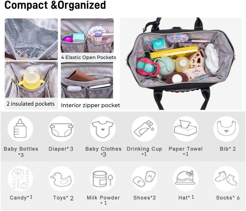 BHAFEM Small Diaper Bag Tote Crossbody, Medium Baby Bag Convertible Backpack for Women Diaper Purse - Image 2